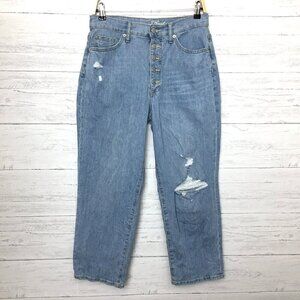 Universal Thread Women's Jeans High Rise Straight Leg Button Fly Light Wash 10